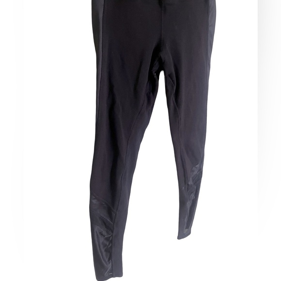 Alo Black High Waisted Mesh Sided Leggings - Picture 2 of 7